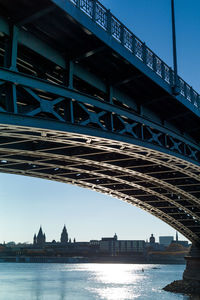 Low angle view of bridge over river