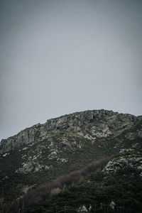 Scenic view of mountains against clear sky