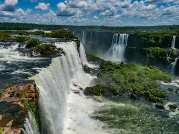 Scenic view of waterfall