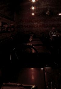 Illuminated lights at night