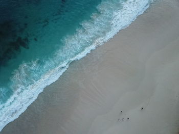 High angle view of sea