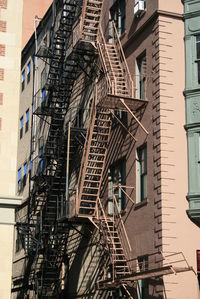 Low angle view of staircase in city