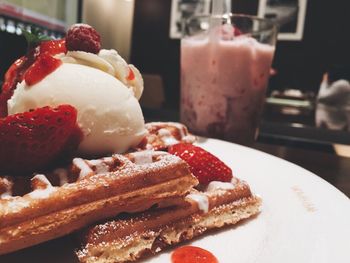 Close-up of ice cream