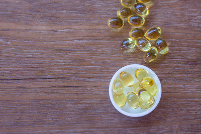 Directly above shot of drink on table