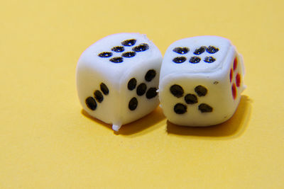 Close-up of a balls on table