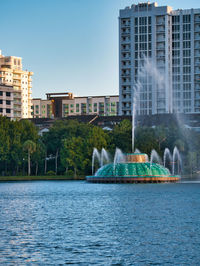 Fountain in city