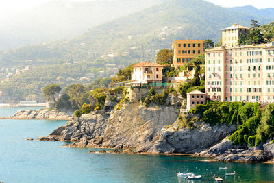 Buildings in city at waterfront