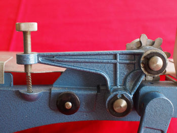 Close-up of machine part