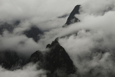 Low angle view of mountain against sky