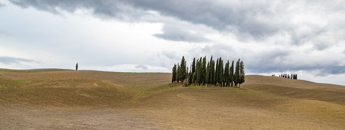 Panoramic view of land against sky