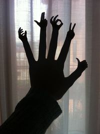 Digital composite image of various hand gestures