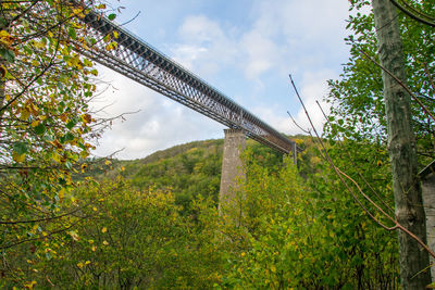 Low angle view of bridge against sky