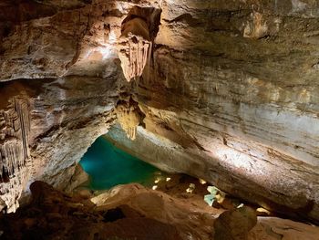 Rock formations in cave