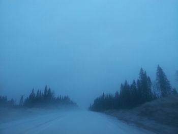 Scenic view of snow covered landscape