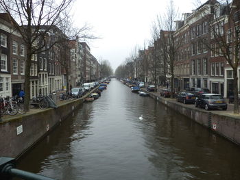 Canal amidst buildings in city