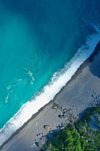 High angle view of beach