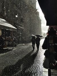 View of people on road