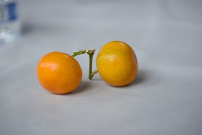 Close-up of orange on table