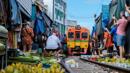 People in market