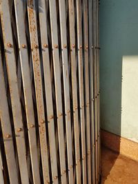 Full frame shot of metal wall