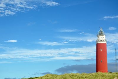 Lighthouse against blue sky