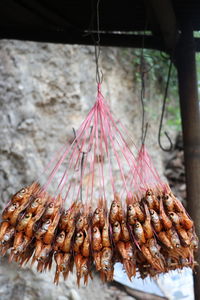 Close-up of meat for sale at market stall