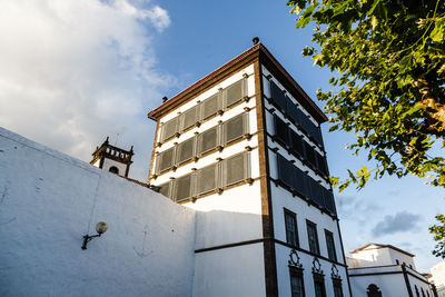 Low angle view of building against sky