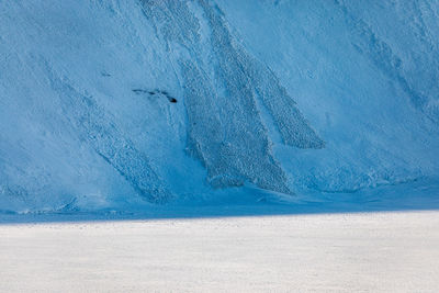 Scenic view of snow covered land