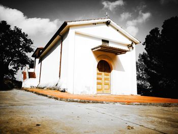 Low angle view of traditional building against sky