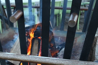 Close-up of burning candles