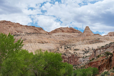 Scenic view of rocky mountains against sky