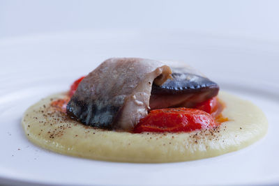 Close-up of dessert in plate