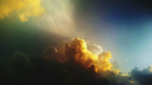 Low angle view of sky during sunset
