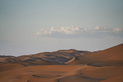 Scenic view of desert against sky