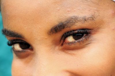 Close-up portrait of young woman