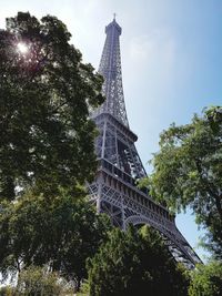 Low angle view of eiffel tower