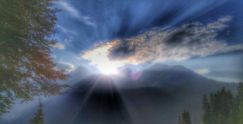 Scenic view of mountain against sky