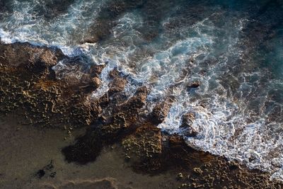 Full frame shot of rock in sea