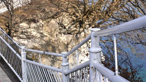 View of staircase in winter