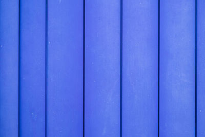 Full frame shot blue wooden fence