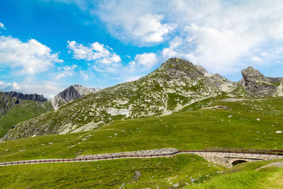 On the way to the alps mont fourchon a mountain of the pennine alps italy switzerland