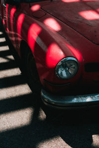 Red car on street