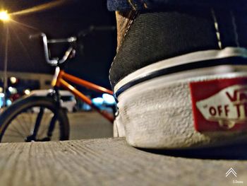 Close-up of man on bicycle