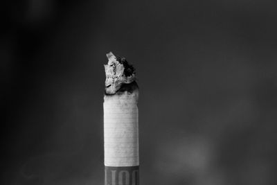 Close up of cigarette ash