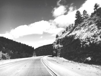 Road passing through country road