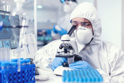 Female scientist working in laboratory