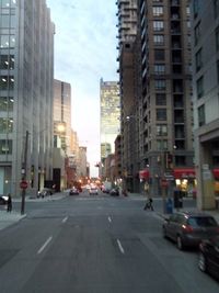 City street with buildings in background