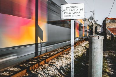 View of railroad station platform