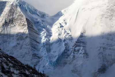 Scenic view of snowcapped mountains