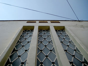 Low angle view of building against clear sky